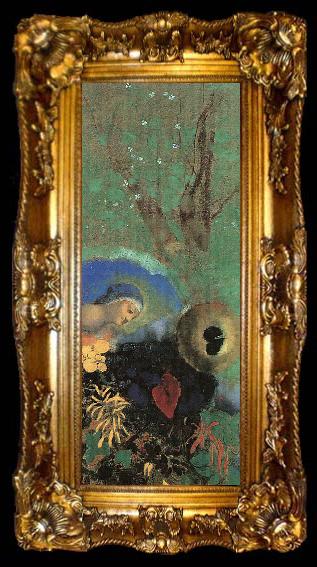 framed  Odilon Redon Homage to Leonardo da Vinci, ta009-2